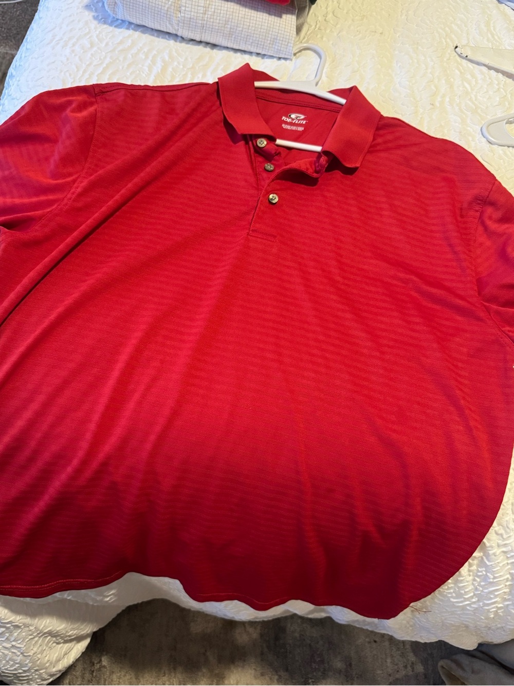 Izod Red Men’s Polo Shirt with Subtle Texture